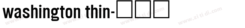 washington thin字体转换